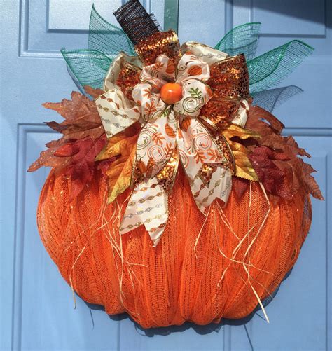 pumpkin door wreath